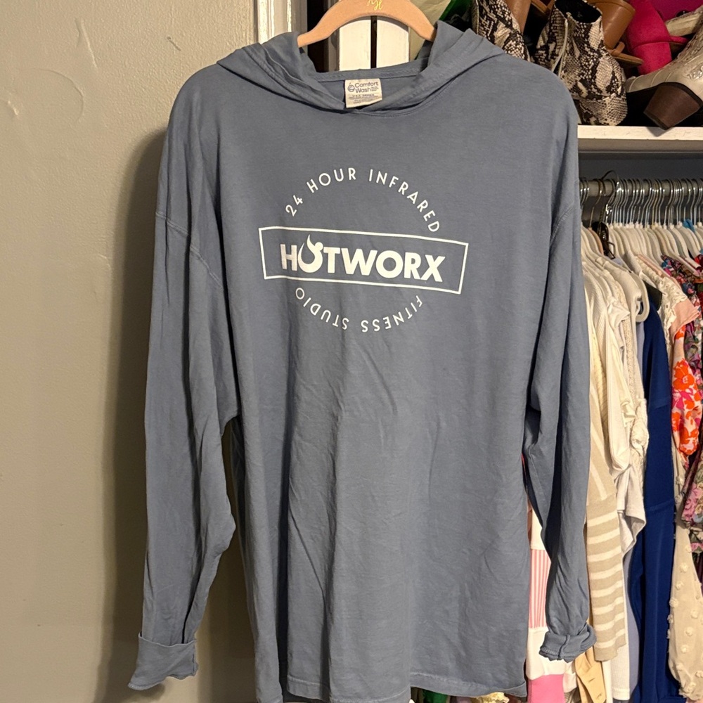Hotworx Blue/Gray Fitness Hoodie